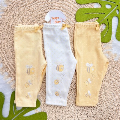 Kit 3 Calças - Bem Me Quer Abelhas - Off White, Amarelo e Mostarda